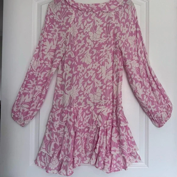 Free People Floral Pink and White Dress - Picture 3 of 16